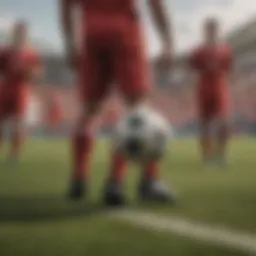 A strategic formation of NCAA soccer team on the field