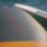 A close-up view of various paddle board materials showcasing their textures and weights