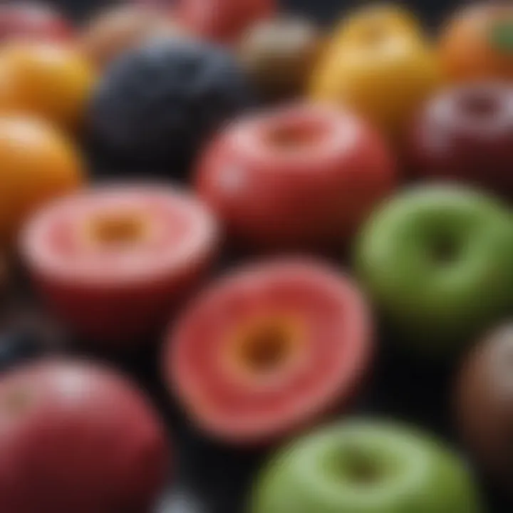 A vibrant assortment of superfruits showcasing their colors and textures