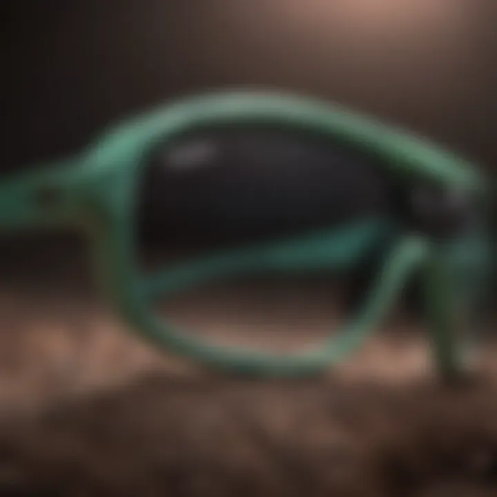 Close-up of the materials used in Pit Viper sunglasses highlighting durability