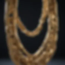 Close-up of a gold chain highlighting intricate craftsmanship