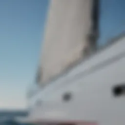 Illustration depicting the starboard side of a sailing yacht