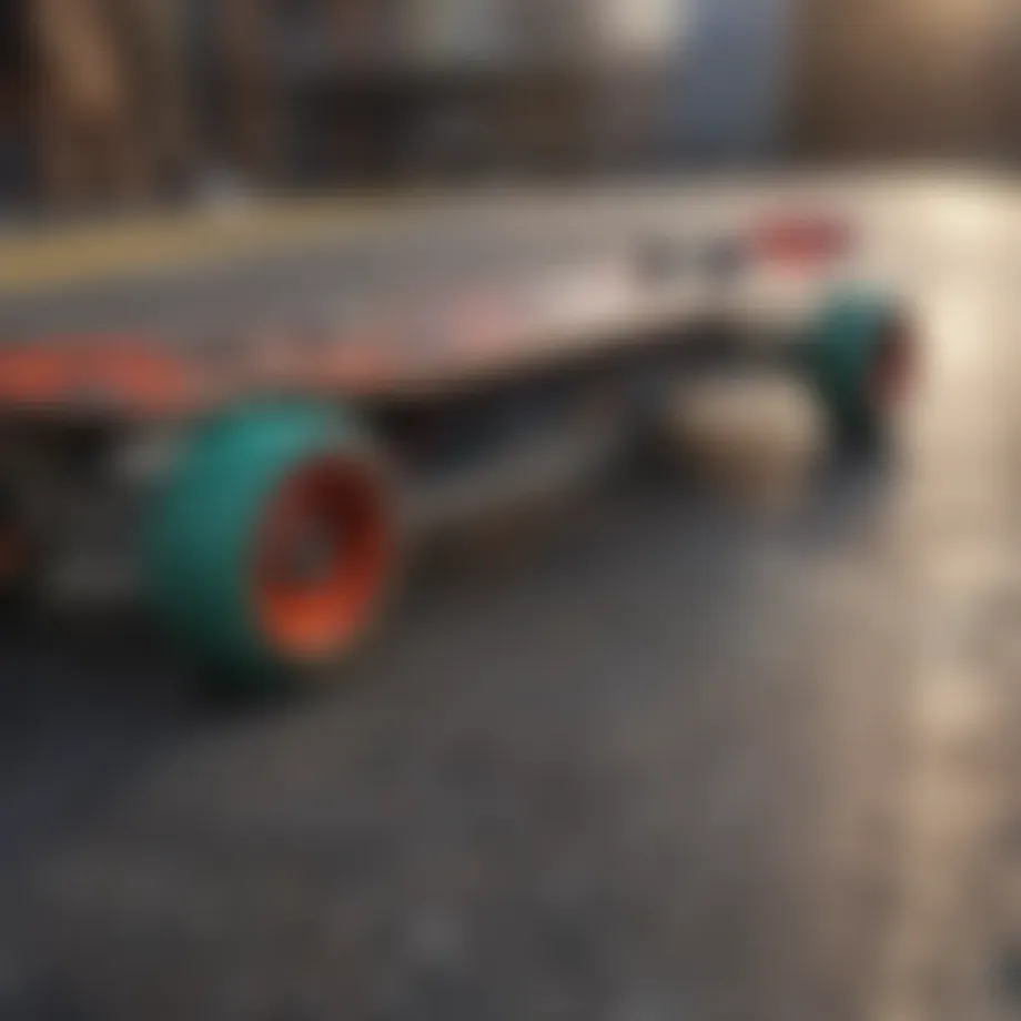 Artistic skateboard deck design showcasing vibrant colors and unique graphics