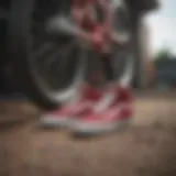 Vans BMX Cult shoes on a BMX bike