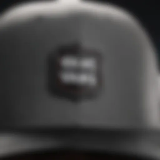 A close-up view of the Vans curved bill hat showcasing its unique stitching and logo.