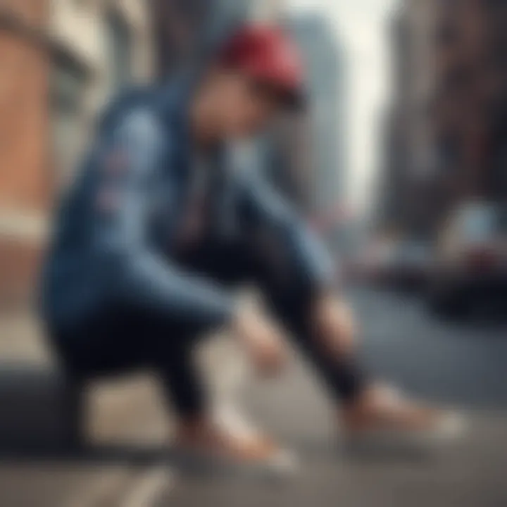 Stylish outfit featuring the Vans Trucker in an urban setting