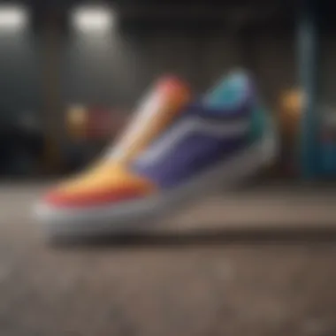 Close-up of Vans UltraRange Multicolor's innovative cushioning