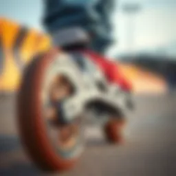 Close-up view of VNLA Pro Skate design showcasing its intricate details