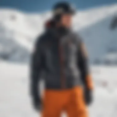 Volcom ski pants in action on a snowy slope