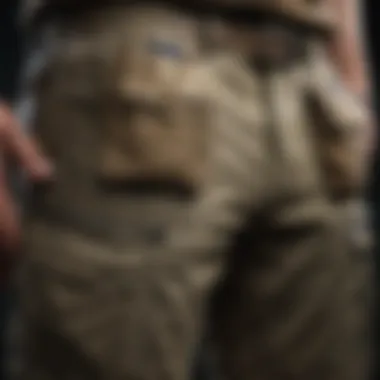 A close-up view of cargo pants pockets highlighting their functionality